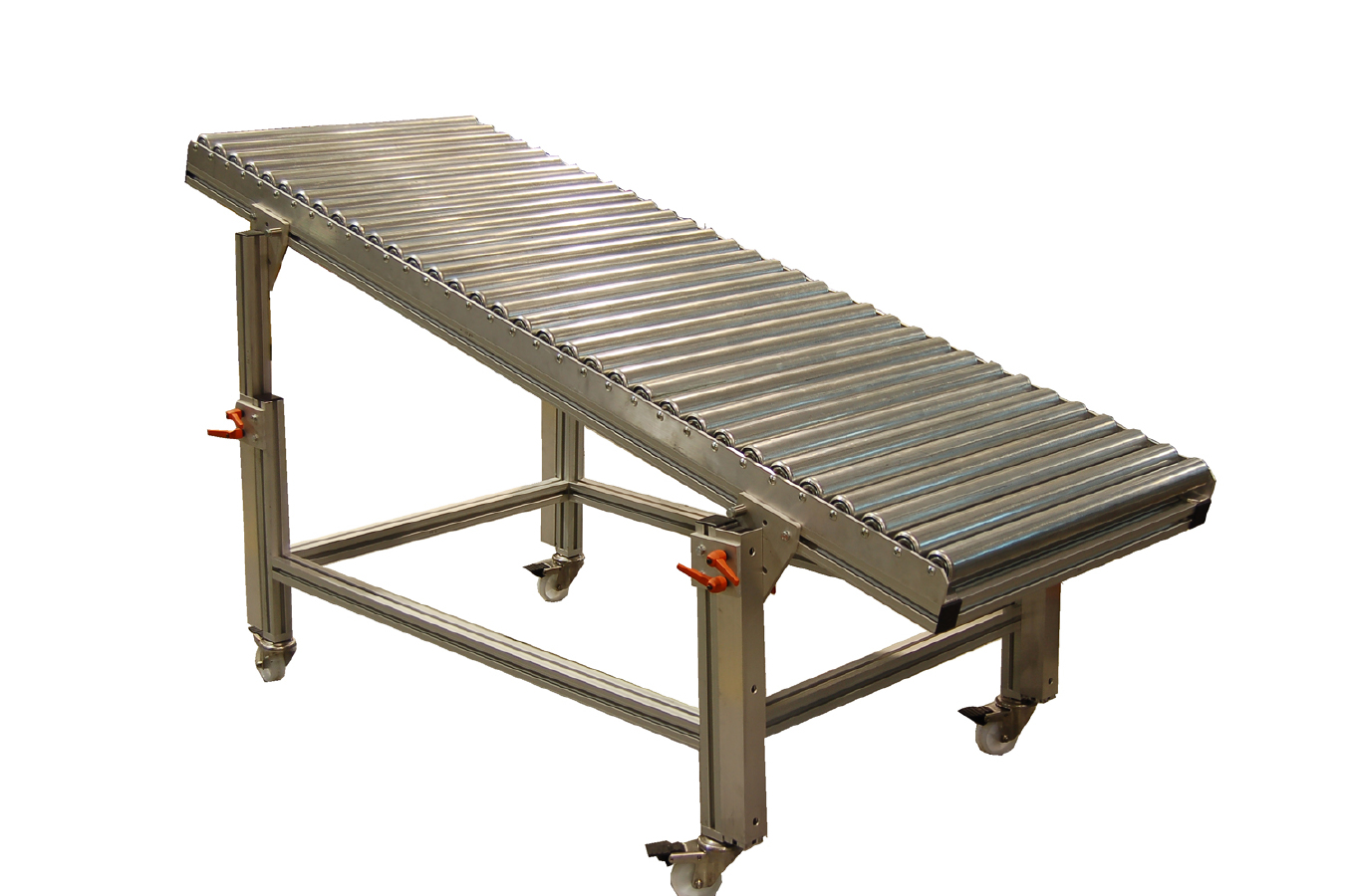 Idle roller with adjustable slope